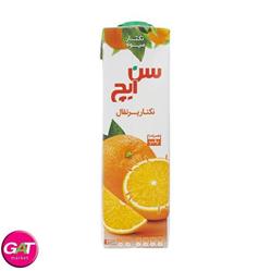 سن ایچ آب پرتقال پالپ دار بدون شکر افزوده 1 لیتری